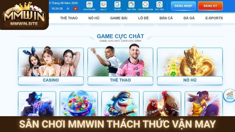 Sân chơi MMWIN thách thức vận may