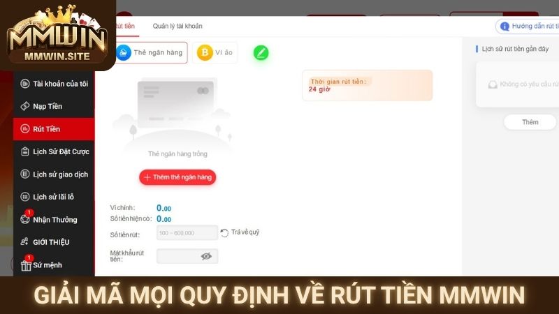 Giải mã mọi quy định về rút tiền MMWIN
