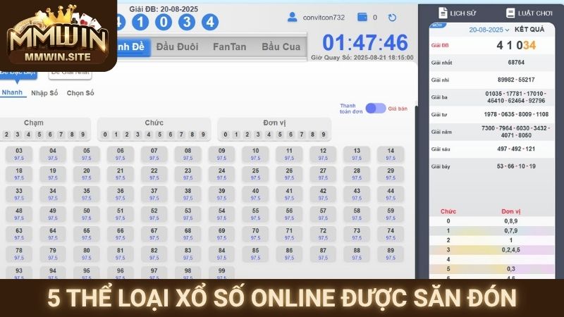 5 thể loại xổ số online được săn đón